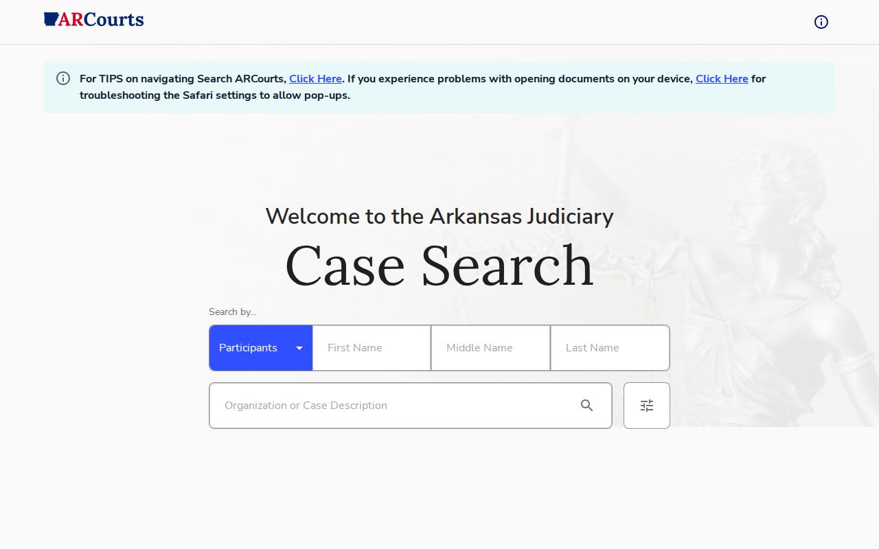 Cross County court record search after a booking